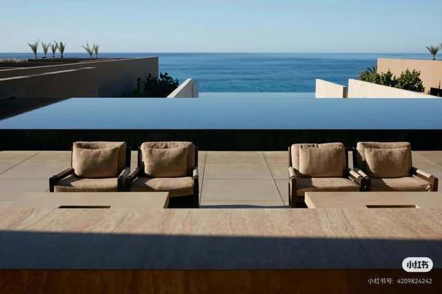 Hospitality project with coordinated tile surfaces