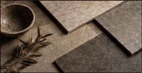Ceramic and porcelain tile surfaces