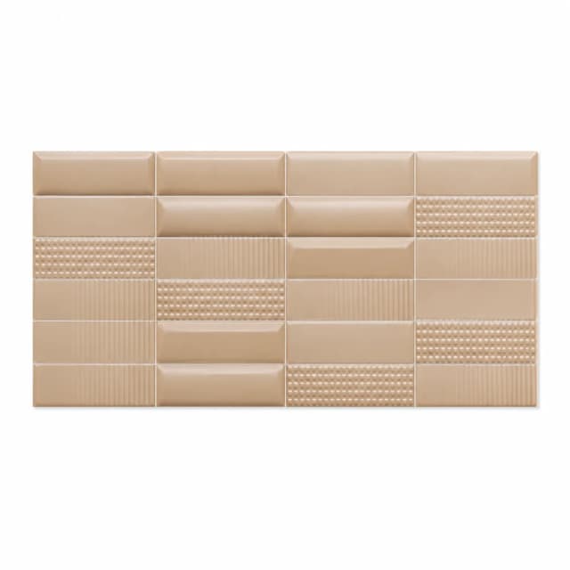 Biscuit Series indoor wall tile model 520YEP4M-1, 50×200 mm