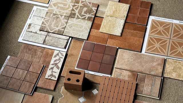 Hotel tile sample and finish selection