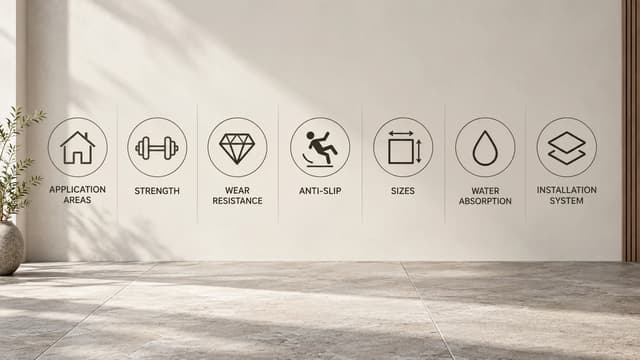 Seven factors for selecting wall and floor tiles