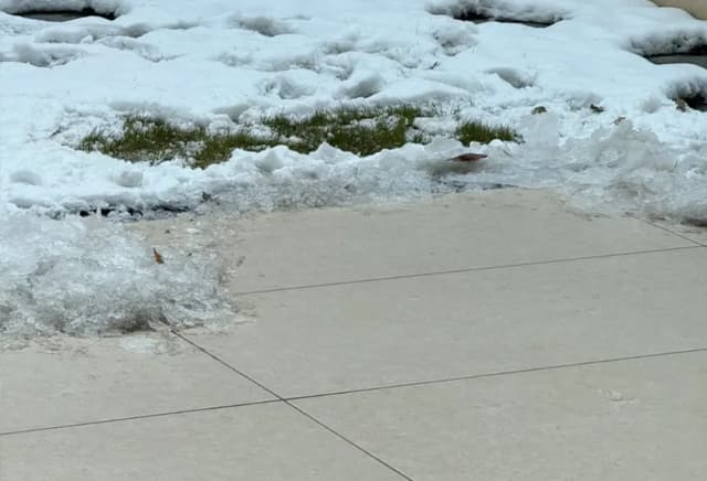 Exterior Tile in Freeze-Thaw Conditions Exterior porcelain paving tiles exposed to snow and freeze-thaw conditions